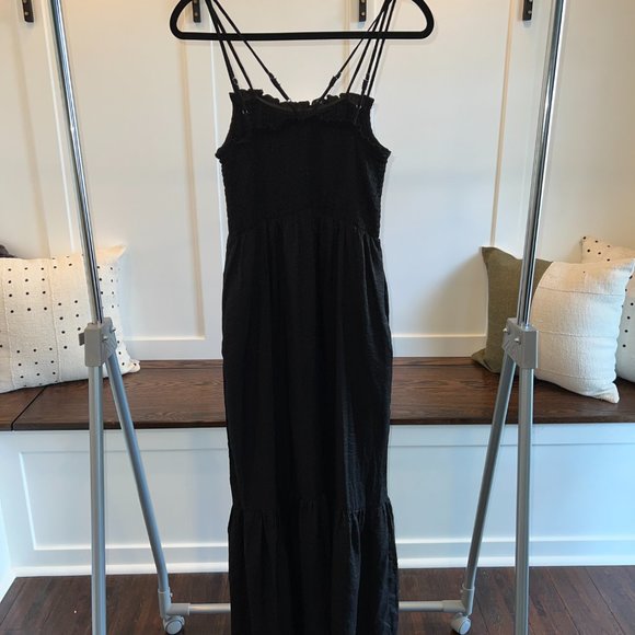 Line & Dot Blaque Ruched Maxi Dress in Black - Picture 5 of 9